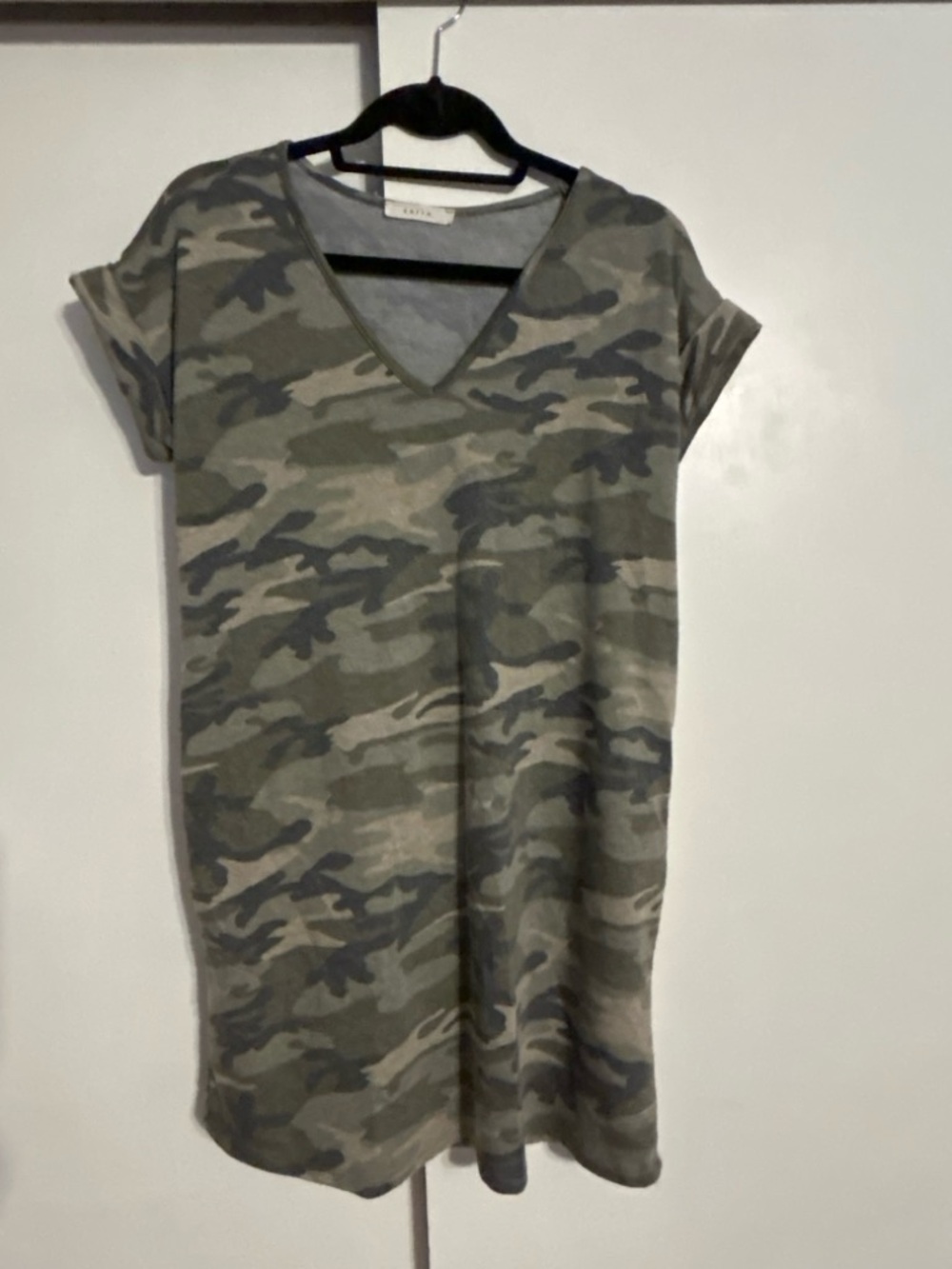entro Camo T-shirt dress with pockets
